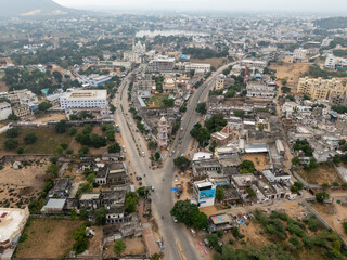 Stadtansicht Tempel Straße und Lake Pushkar Pushkar in Rajasthan in Indien