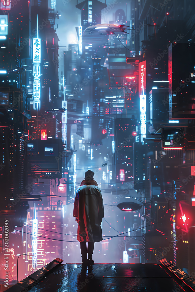 Aufkleber transform a futuristic cityscape with sleek, holographic interfaces in a digital rendering style add