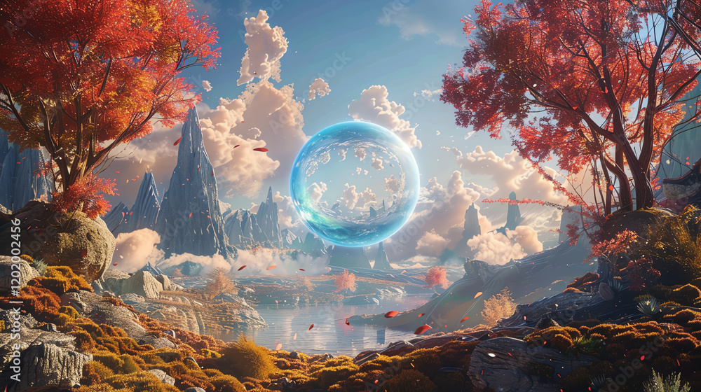 Fototapete transform a whimsical psychological concept into a mesmerizing cg 3d rendering envision a surreal la