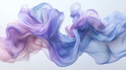 Fototapeta premium Abstract Flowing Purple and Blue Silk Fabric Soft Elegant Draped Textile Texture