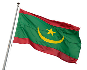 Flag of Mauritania, isolated on a transparent background
