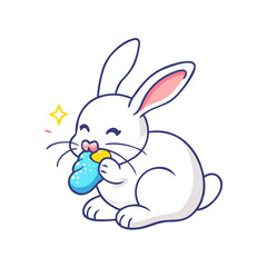 rabbit chewing toy icon, rabbit chewing toy vector illustration-simple illustration of rabbit chewing toy, perfect for rabbit chewing toy logos and icons