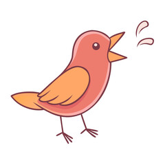 bird chirping icon, bird chirping vector illustration-simple illustration of bird chirping, perfect for bird chirping logos and icons