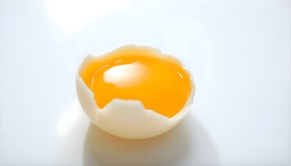 an egg shell with an egg yolk in it