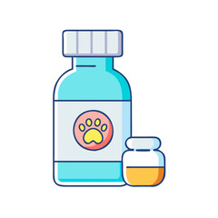 pet medication bottle icon, pet medication bottle vector illustration-simple illustration of pet medication bottle, perfect for pet medication bottle logos and icons