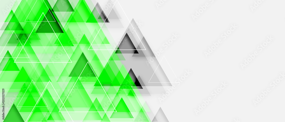 Poster abstract triangular geometric background with place for your content