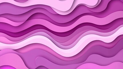 Abstract Purple Wave Background Layered Papercut Style Design Violet Hues Fluid Curves
