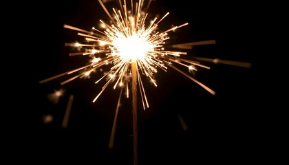 Fototapeta premium a close up of a sparkler on a black background