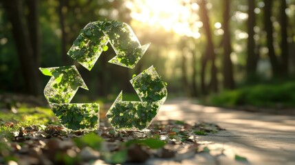 Green leaf positioned on asphalt road surface showcasing nature in an urban environment