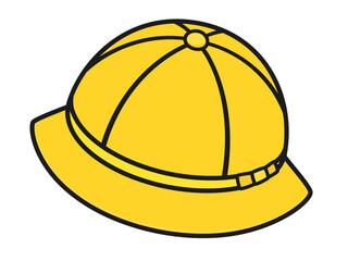 小学校の通学に使う黄色い帽子のイラスト