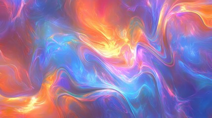 Obraz premium Abstract Swirling Nebula Cosmic Energy Vibrant Hues Fluid Art Background