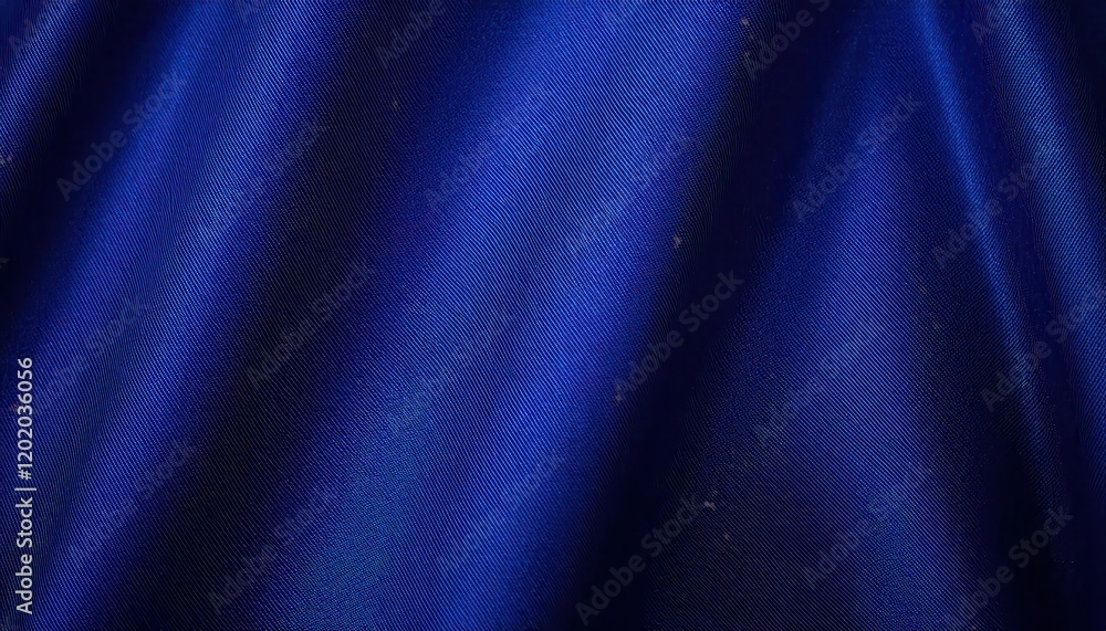 Poster rich textured royal blue fabric with soft satin sheen and diagonal weave pattern for luxury designs 