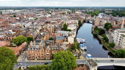 Aerial view of York in England