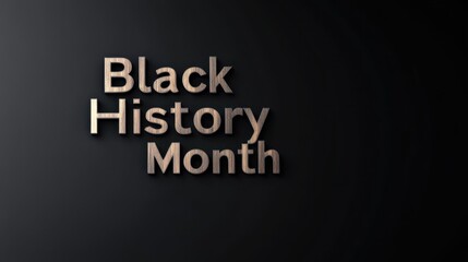 The image features the words "Black History Month" prominently displayed against a dark background, emphasizing the significance of this annual celebration.