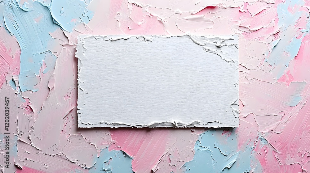 Aufkleber elegant and contemporary minimalistic light pastel card design with subtle accents and blank central