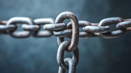 Fototapeta premium Weathered Chains Symbolize Life's Choices and Freedoms