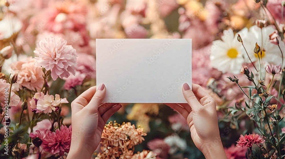 Aufkleber elegant and minimalist pastel colored card design with a wide open space in the center ideal for per