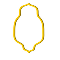 Gold Islamic window shape