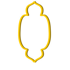 Gold Islamic window shape