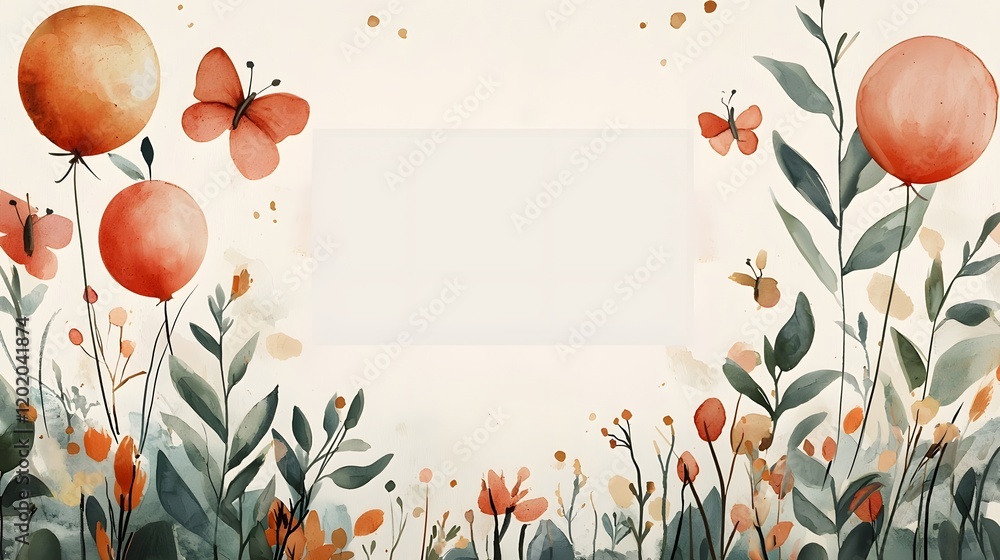 Aufkleber elegant and understated birthday card design featuring muted color tones clean minimalist a large bl