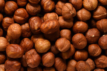 Primer plano de avellanas.