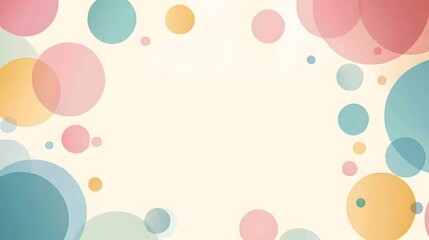 Elegant Minimalist Birthday Card in Soft Muted Pastel Tones Featuring a Clean Blank Central Area for Custom Text or Graphic Design