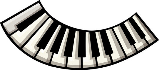 Piano keys abstract cartoon doodle icon © balabolka
