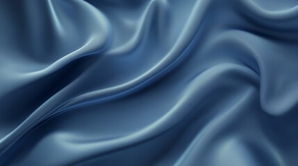 Fototapeta premium Abstract Blue Silk Draped Fabric Texture