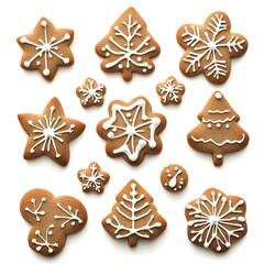 Sweet Gingerbread Designs with Frosting for Winter Holidays
