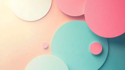 Soft pastel birthday card featuring a clean minimalist design with a wide open space in the center for customizable text or messages  The delicate feminine palette and simple