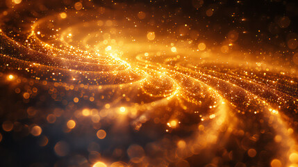 Naklejka premium Abstract glowing night sky with fireworks and stars celebrating Christmas and New Year.