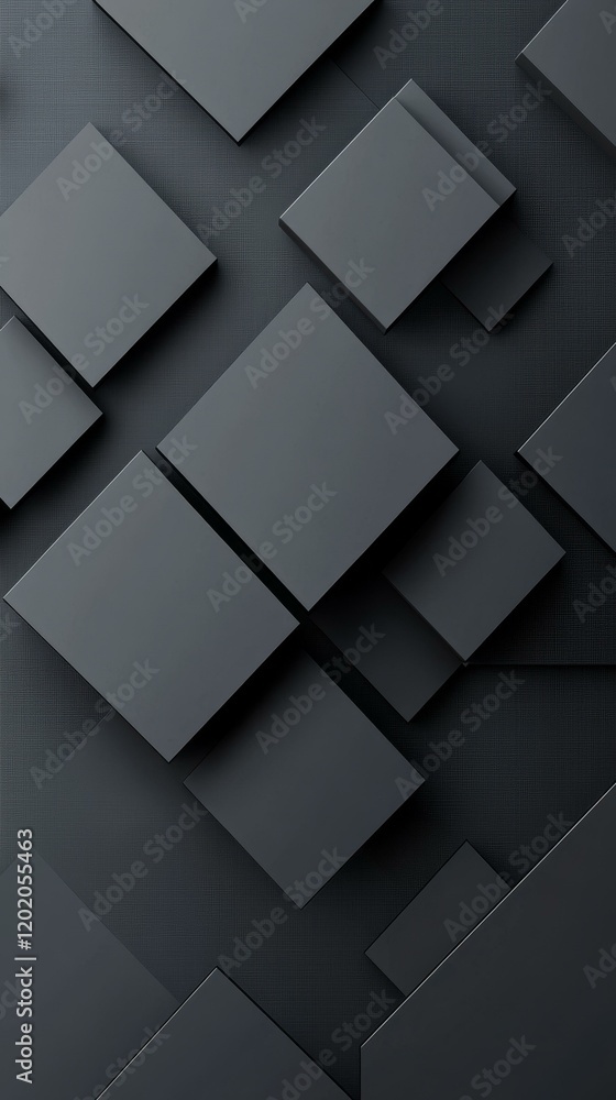 Poster abstract geometric pattern of dark squares