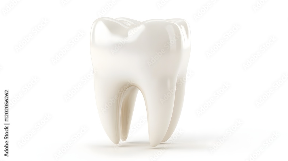 Poster detailed of a wisdom tooth with anatomical structure and natural rendering