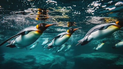 Penguins' Underwater Ballet
