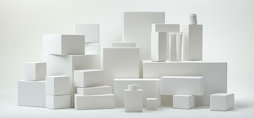 Abstract White Geometric Packaging Design