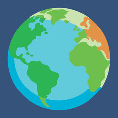 Obraz premium world map with earth