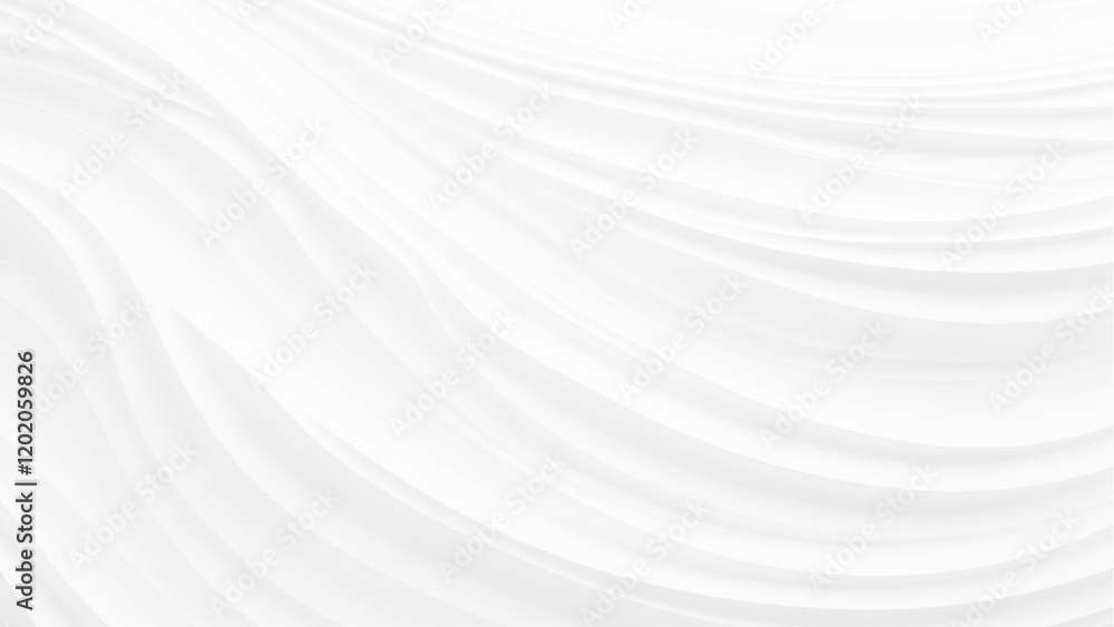 Poster white wave background. wavy stripes abstract background white gray pattern. abstract 3d white wave m