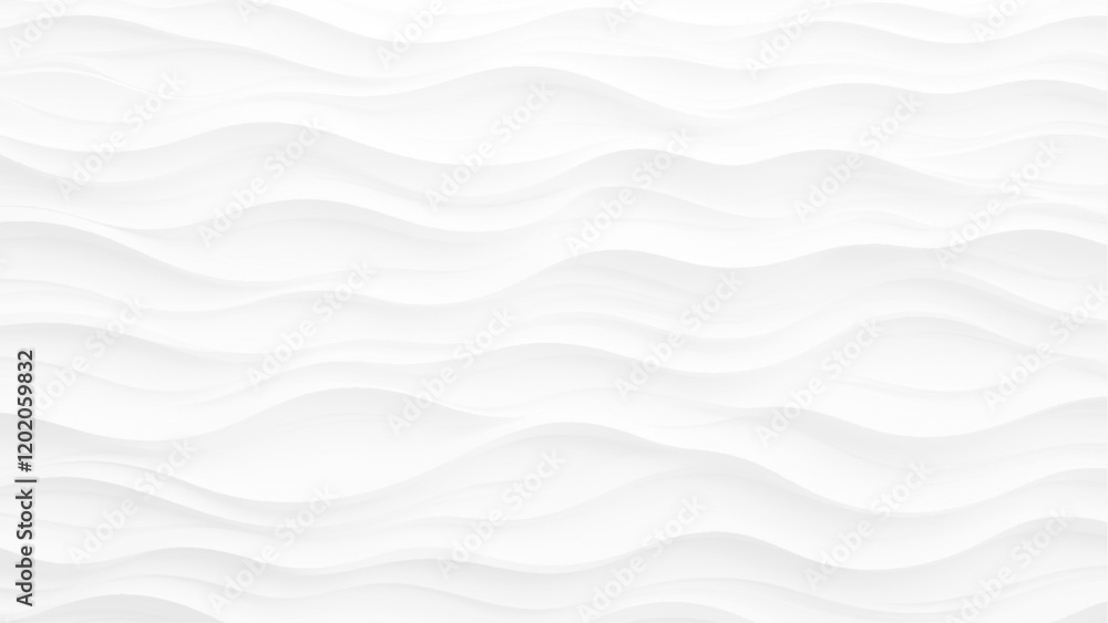 Aufkleber white wave background. wavy stripes abstract background white gray pattern. abstract 3d white wave m
