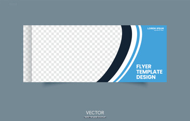 Modern Wave Banners business banner design with blue wave background. Flyer 