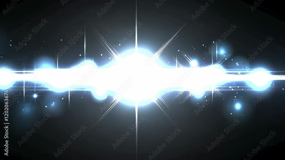 Poster radiant light bursts with sparkling effects in a dark background during a creative visual display