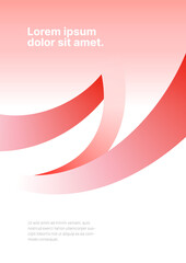 Obraz premium Layout template for sports event, companies or business. Design with abstract fly ribbon for banner, flyer, poster, brochure or background. 