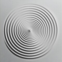 Obraz premium Concentric white circles create a hypnotic 3D effect. Ideal for minimalist wall art or abstract backgrounds evoking ripples or sound waves.