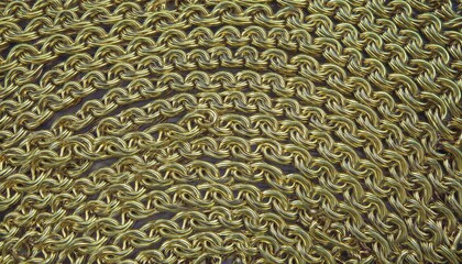tangled gold chain texture with interwoven metallic links creating a dense, reflective pattern ideal for backgrounds, luxury design, and abstract art

