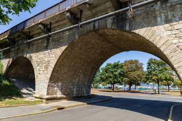 Fototapeta premium Hendaye, Pyrenees-Atlantique, France. Road to the beach