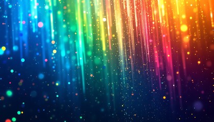 Rainbow Light Streaks: A Dazzling, Sparkling Abstract Artwork