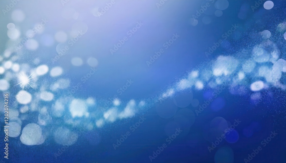 Poster abstract underwater inspired blue gradient with light bokeh effects for serene background designs, d