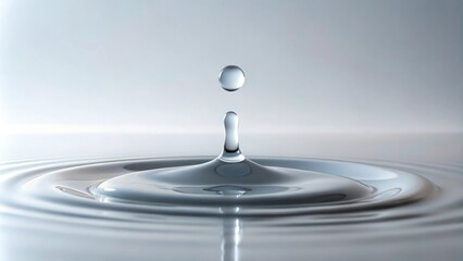 Close-up of a single droplet of slime falling onto a pristine white surface, slimy texture, close-up photography