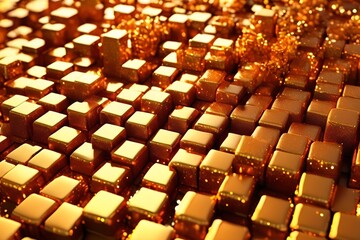 Obraz premium Luxurious Orange Glitter Texture for Vibrant Backgrounds