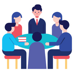 business people icons set