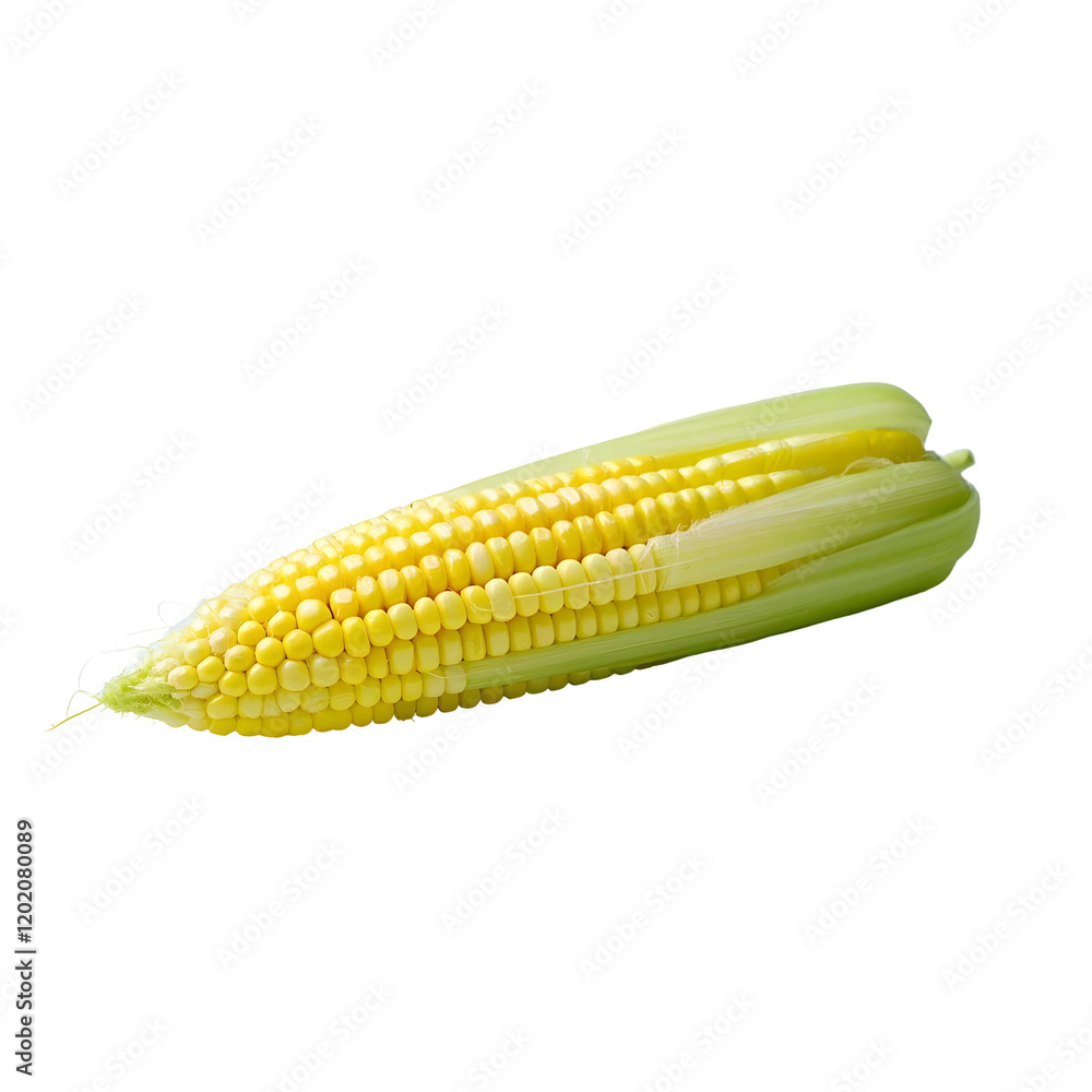 Wall mural Solitary baby corn isolated_